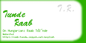 tunde raab business card